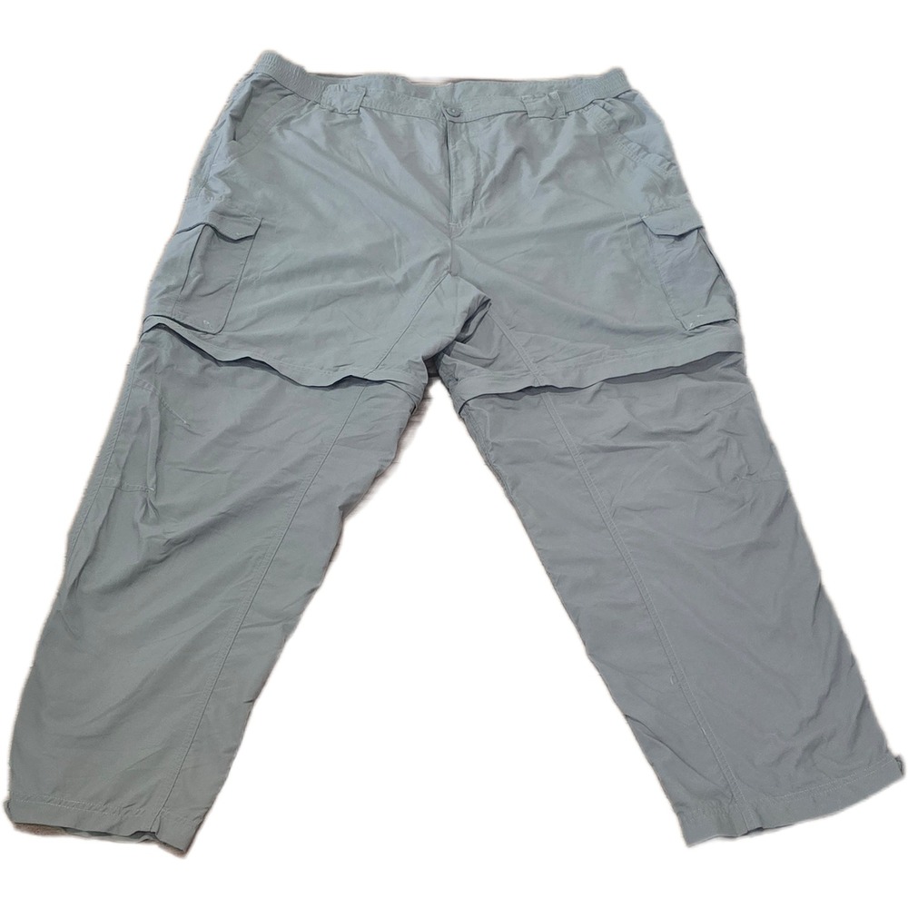 Columbia Titanium Convertible Cargo Pants Mens XL‎ Gray Omni-Dry Hiking Zip Off